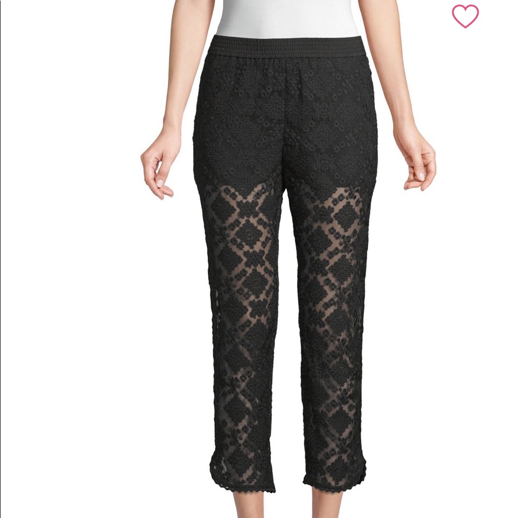 Club Monaco Embroidered Lace Pants Brand New
